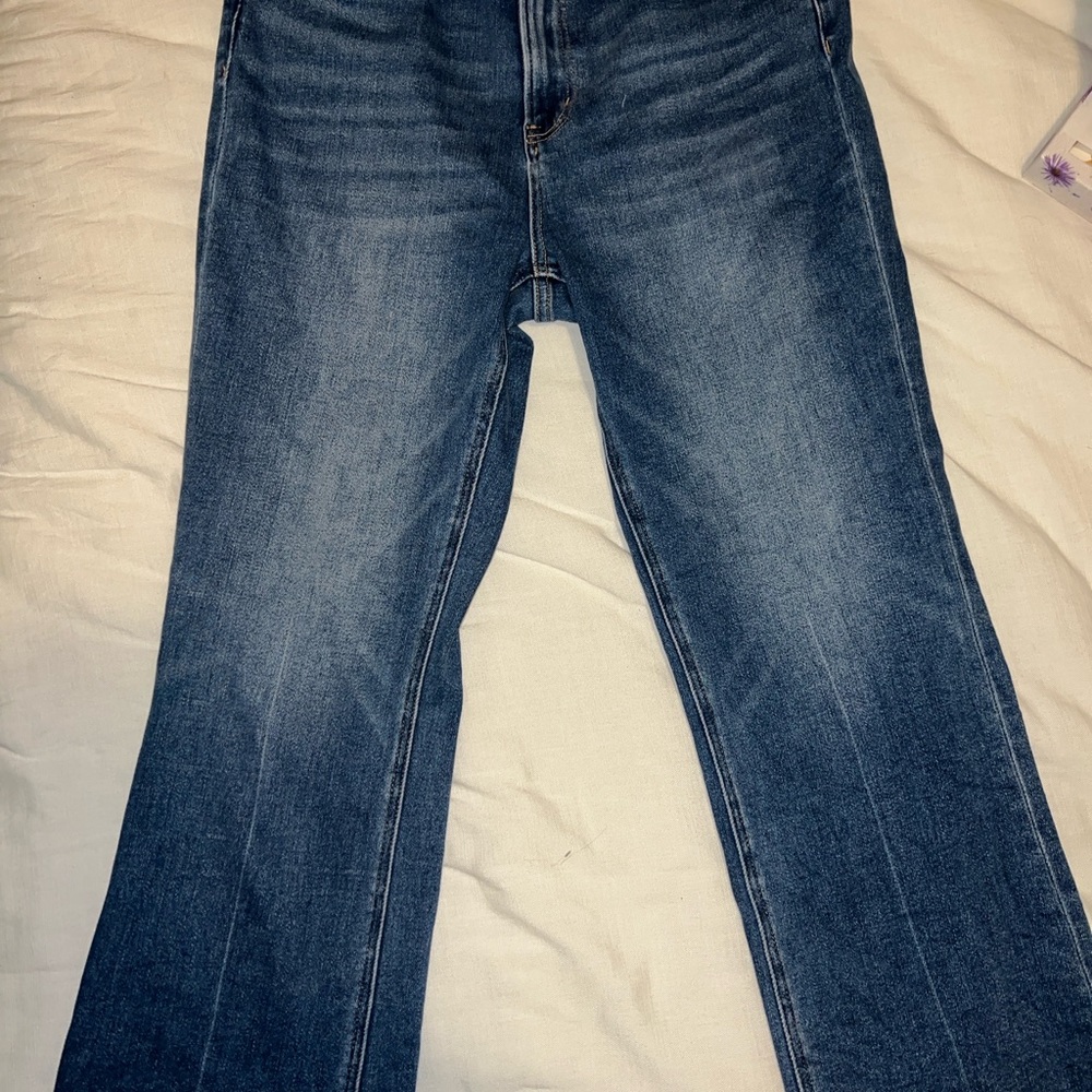 VERVET BY FLYING MONKEY - high rise cropped flare stretch jean